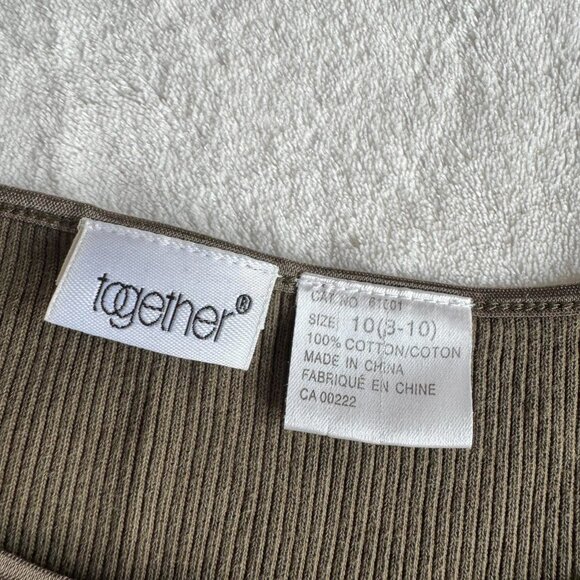 vintage ribbed army green tank top - Picture 6 of 6